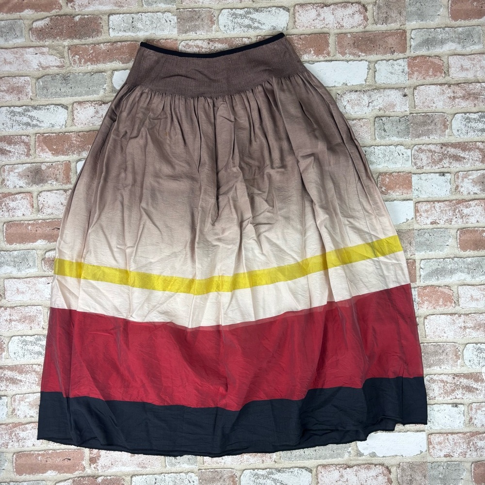 Anthropologie Maple Striped Ombre Skirt Small